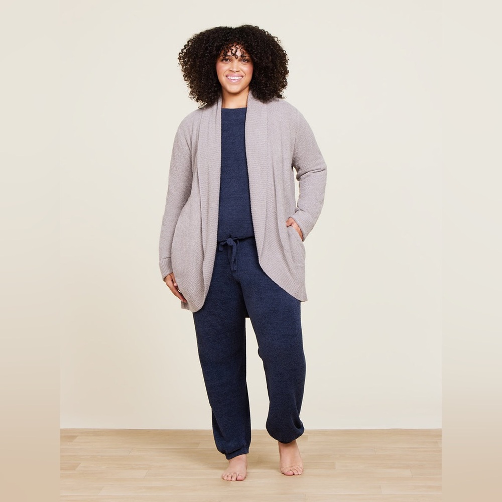 Barefoot Dreams Cozychic Lite Cardigan Sweater- dark Brown